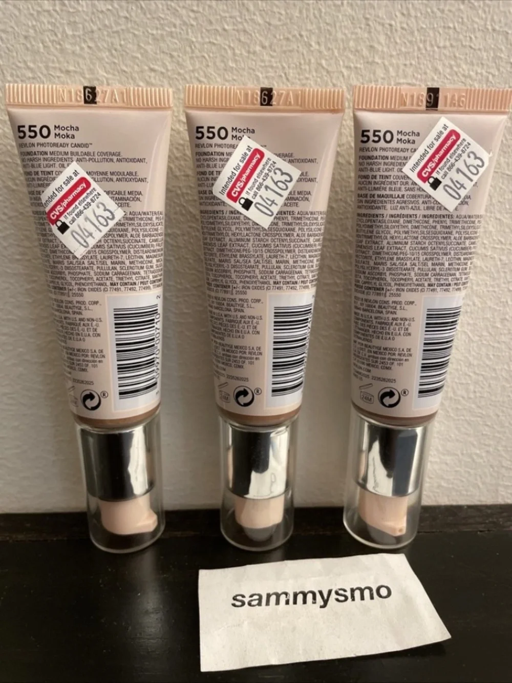 Revlon Photoready Candid Natural Finish Anti Pollution Foundation #550 MOCHA, x3